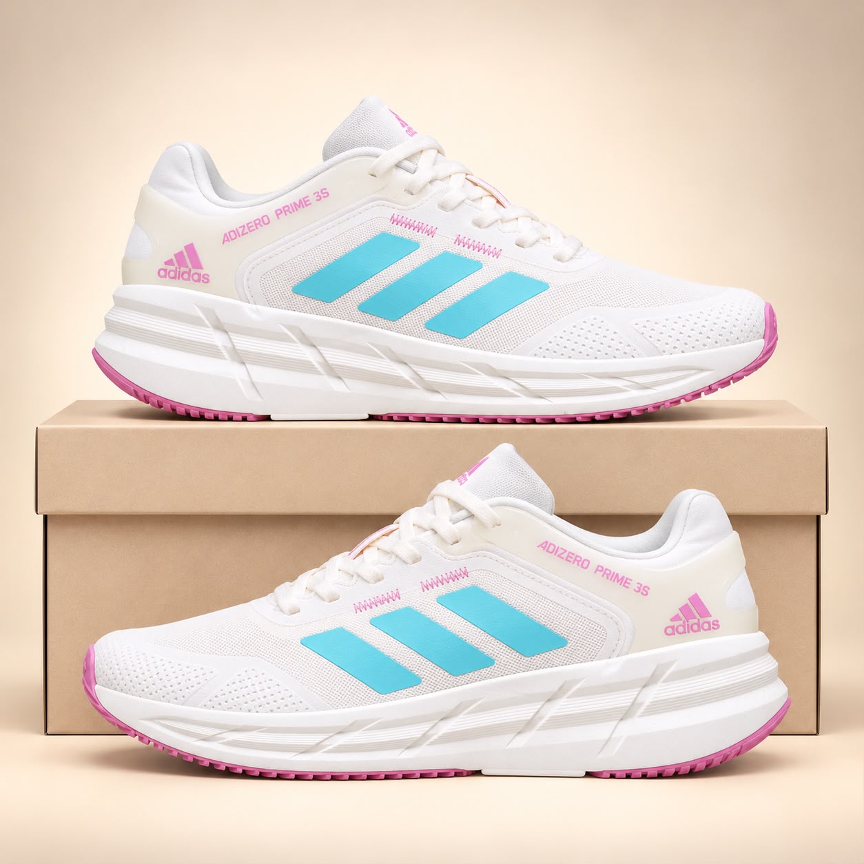 Tenis Adidas Adizero Blanco Rosa